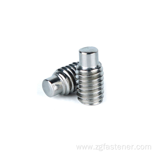 Stainless Steel set screws with dog point